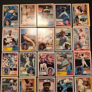 (35) 1983 Topps Baseball Cards Reggie Jackson Mike Schmidt George Brett Carew